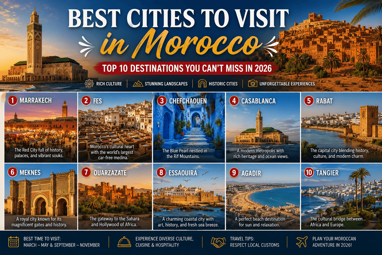 Best Cities to Visit in Morocco - Top 10 Destinations You Can't Miss in 2026